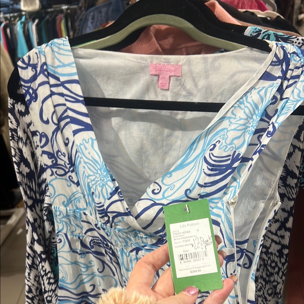 Lilly Pulitzer Blue and White Dress new with tags 0